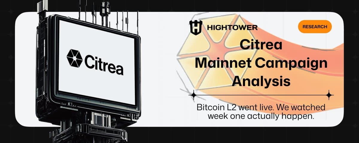 Citrea Bitcoin Layer-2 mainnet campaign and infrastructure overview