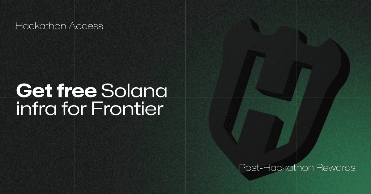 Get free Solana infra for Frontier
