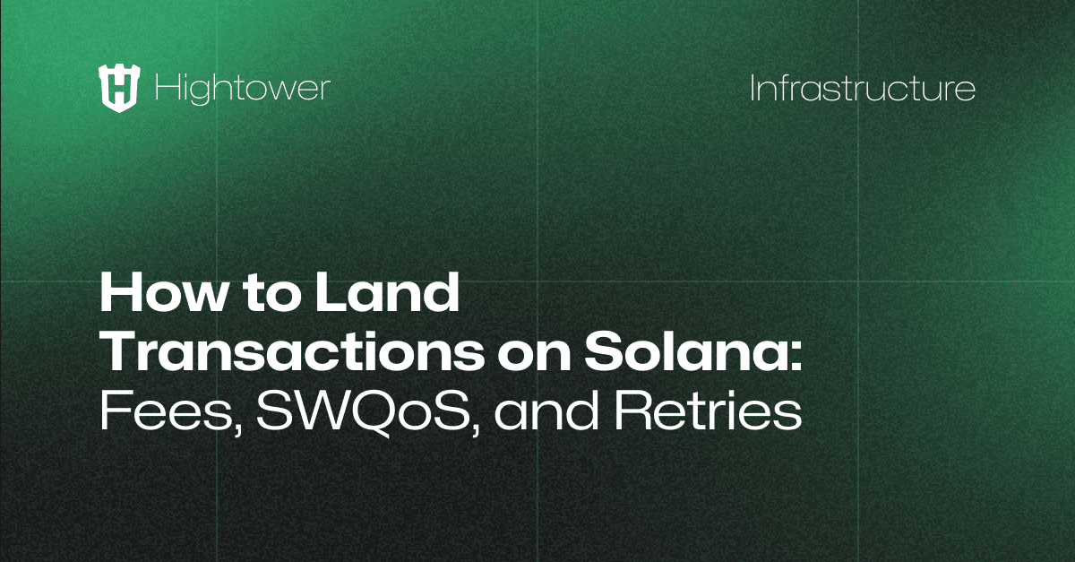 How to Land Transactions on Solana: Fees, SWQoS, and Retries