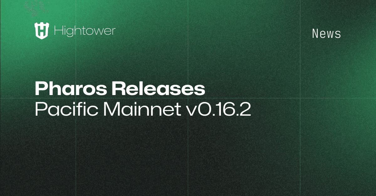 Pharos Releases Pacific Mainnet v0.16.2